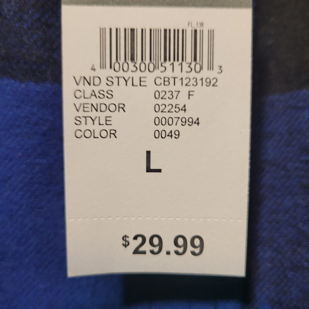 💘🆕️Rue21●LIMITED TIME OFFER● Men's Bold Blue and Black Checkered Shirt - Picture 3 of 4